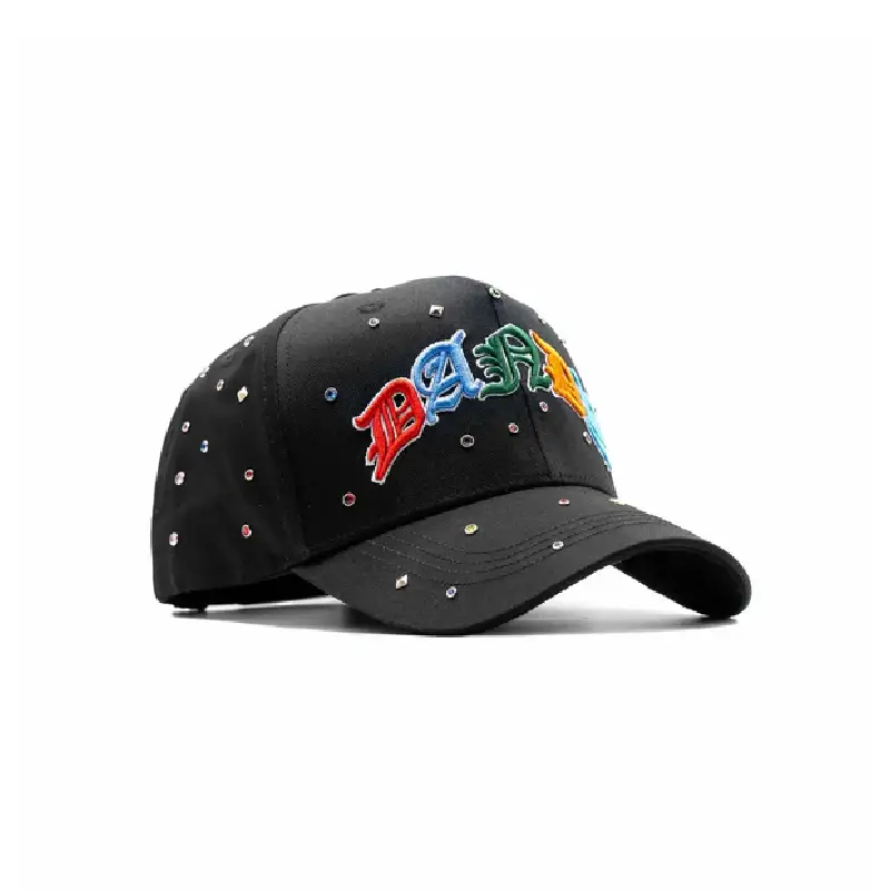 Dandy Multicolor Rhinestone Hat Dandy Multicolor rhinestone hat featuring vibrant sparkling embellishments for streetwear and casual fashion