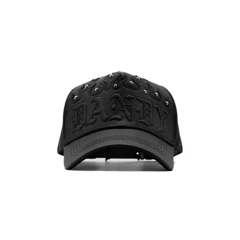 Dandy Embossed Studded Hat Dandy embossed studded hat featuring a stylish textured design for streetwear and casual fashion