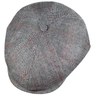 Heritage Tweed Peaky Baker Cap in Grey Chevron