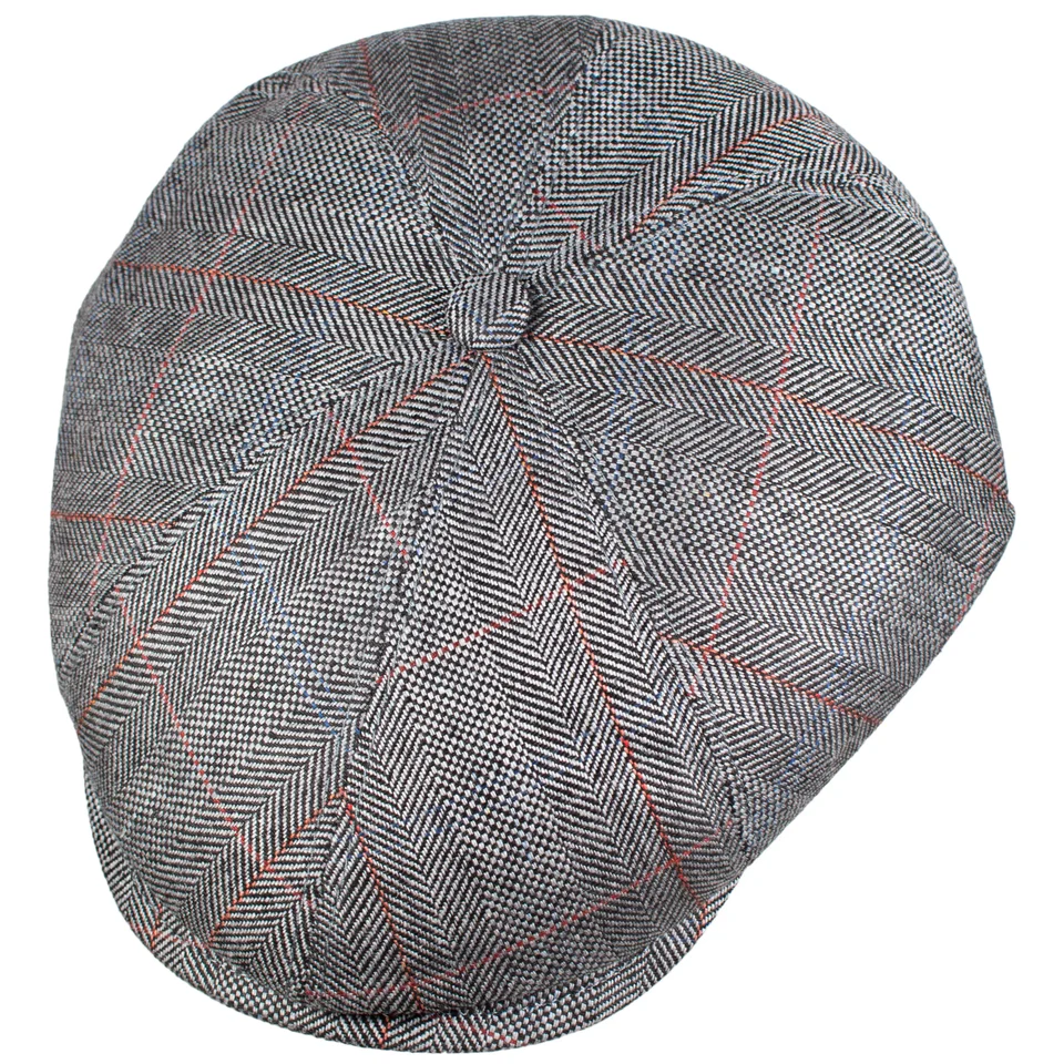Heritage Tweed Peaky Baker Cap in Grey Chevron Heritage Tweed Peaky Baker Cap in Grey Chevron