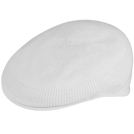 The BreezeAire Pristine White Mesh Flat Cap Sleek, modern flat cap silhouette knits to drape smoothly over the head without bulky panel lines. Traditional curved front brim is integrated cleanly beneath the front knit. $100.00 — Free shipping, dispatched from stock.