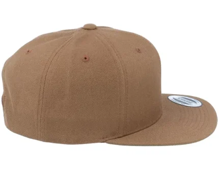 Geometric D20 Dice Wireframe Tan Snapback Cap