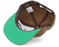 Geometric D20 Dice Wireframe Tan Snapback Cap