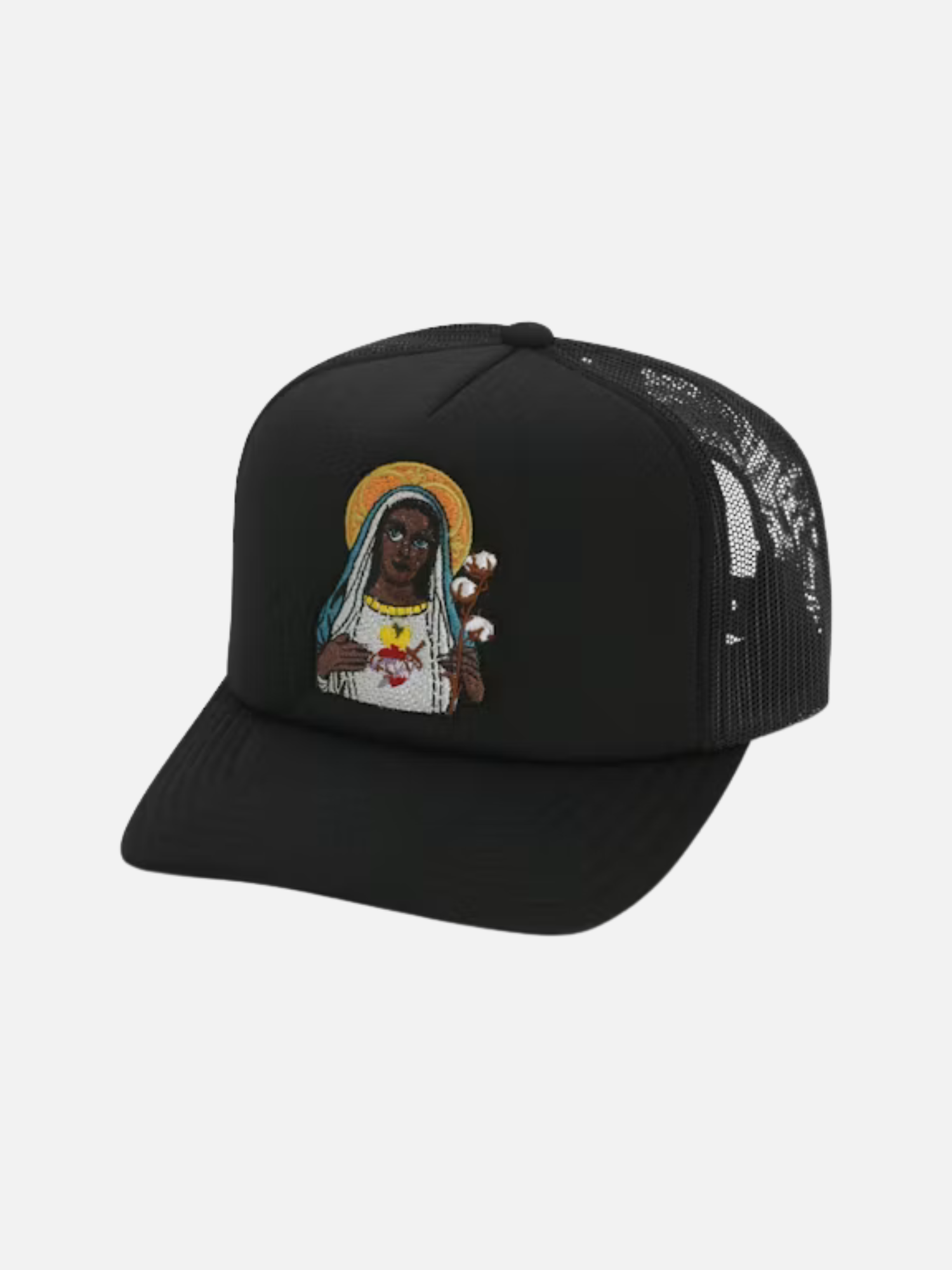 Denim Tears Saint Mary Southern Man Trucker Hat Black Denim Tears Saint Mary Southern Man Trucker Hat Black