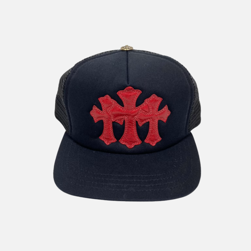 Chrome Hearts Cemetery Trucker Hat Red-Black