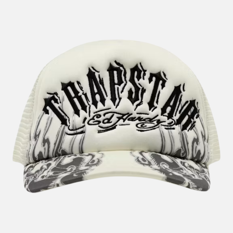 Trapstar x Ed Hardy Flame Trucker Natural