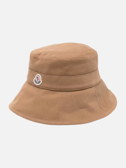 Moncler Women's Drawstring Cord Bucket Hat Beige