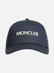 Moncler Logo Embroidered Baseball Cap Navy